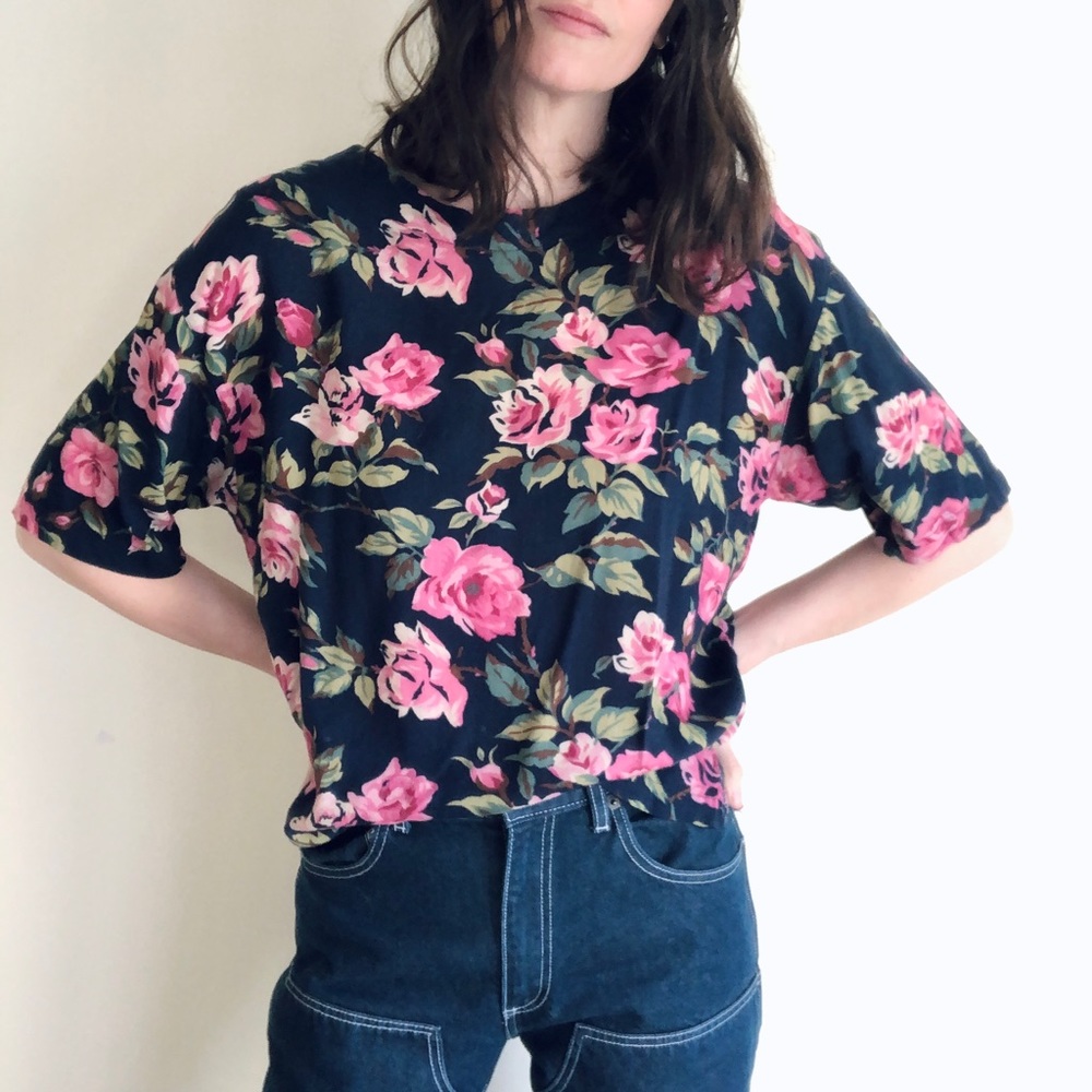 Vintage flower blossom blouse